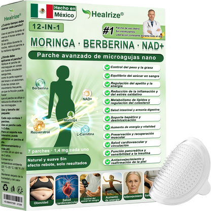 Tienda Oficial |  𝐻𝑒𝑎𝑙𝑟𝑖𝑧𝑒® 𝑴𝒐𝒓𝒊𝒏𝒈𝗮 · 𝐁𝐞𝐫𝐛𝐞𝐫𝐢𝐧𝐞 × 𝙉𝘼𝐃+ 𝟏2-en-1 𝗔𝗱𝘃𝗮𝗻𝗰𝗲𝗱 𝙉𝙖𝙣𝙤 𝙈𝙞𝙘𝙧𝙤𝙣𝙚𝙚𝐝𝐥𝐞 𝐏𝐚𝑡𝑐𝚑 🇲🇽 (Solo una vez al día, cambios visibles en 7 días) 🎖️ Para obesidad, piel flácida, diabetes, apnea del sueño, problemas articulares y más🎖️