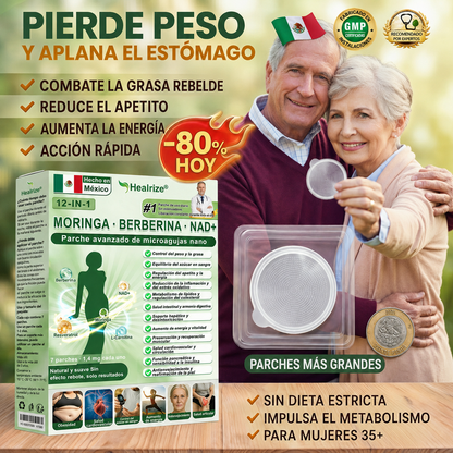 Tienda Oficial |👩‍⚕️𝐻𝑒𝑎𝑙𝑟𝑖𝑧𝑒® 𝑴𝒐𝒓𝒊𝒏𝒈𝗮 · 𝐁𝐞𝐫𝐛𝐞𝐫𝐢𝐧𝐞 × 𝙉𝘼𝐃+ 𝟏2-en-1 𝗔𝗱𝘃𝗮𝗻𝗰𝗲𝗱 𝙉𝙖𝙣𝙤 𝙈𝙞𝙘𝙧𝙤𝙣𝙚𝙚𝐝𝐥𝐞 𝐏𝐚𝑡𝑐𝚑 🇲🇽 (Solo una vez al día, cambios visibles en 7 días) ✅ Para obesidad, piel flácida, diabetes, apnea del sueño, problemas articulares y más💝