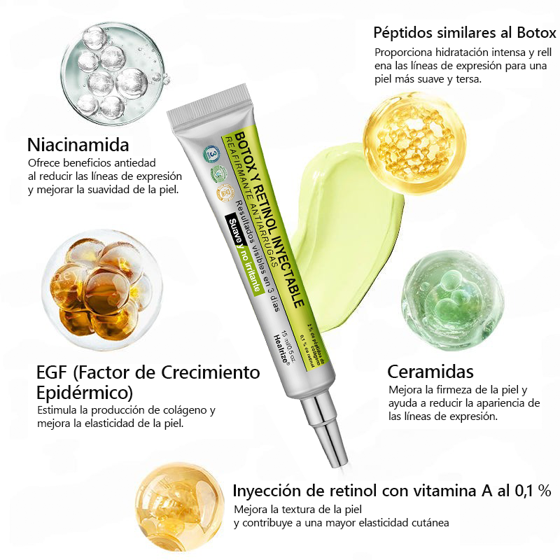 🎖️🎖️🎖️ Hecho y enviado desde México 💫 Healrize® Botox & Vita-A Retinol Shot Crema Lifting Reafirmante Antiarrugas 🔥 ¡Último día de promoción — 70% DE DESCUENTO! 🇲🇽