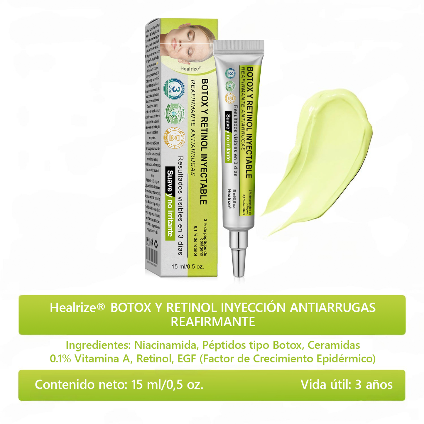🎖️🎖️🎖️ Hecho y enviado desde México 💫 Healrize® Botox & Vita-A Retinol Shot Crema Lifting Reafirmante Antiarrugas 🔥 ¡Último día de promoción — 70% DE DESCUENTO! 🇲🇽
